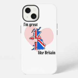 Union Jack UK britisches Design mit Herz iPhone 13 Hülle