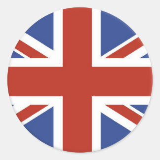 Union Jack UK Flag Circle Designs. Runder Aufkleber