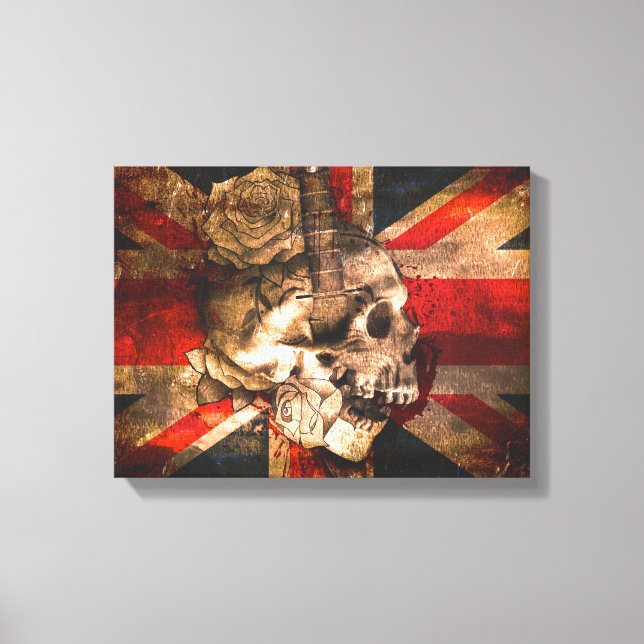 Union Jack UK Flag Gothic Leinwanddruck (Vorderseite)