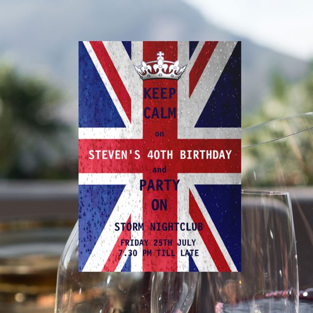 Union Jack UK Flag Unisex Birthday Party Einladung (Von Creator hochgeladen)