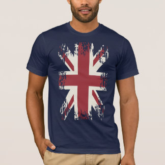 Union Jack (UK-Flagge), Grunge-Stil. T-Shirt