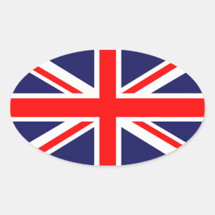 Union Jack - UK-Flagge Ovaler Aufkleber