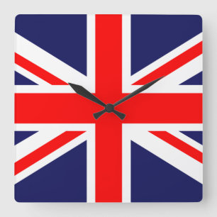 Union Jack - UK-Flagge Quadratische Wanduhr