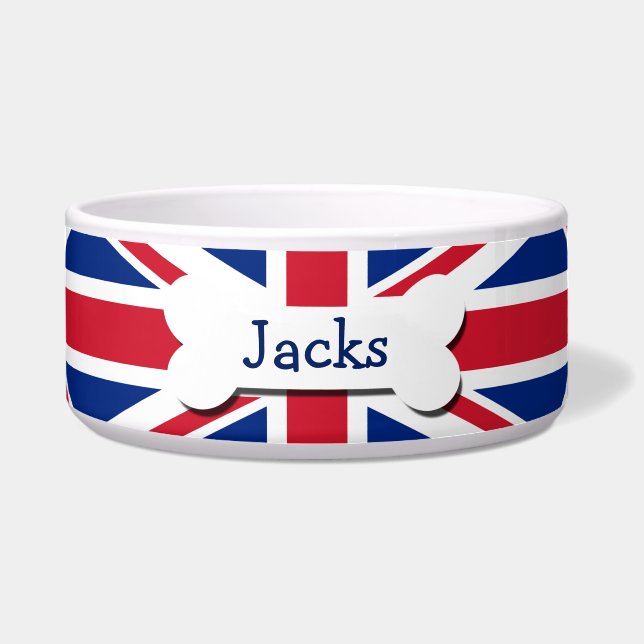Union Jack UK Personalisiert Napf (Vorderseite)