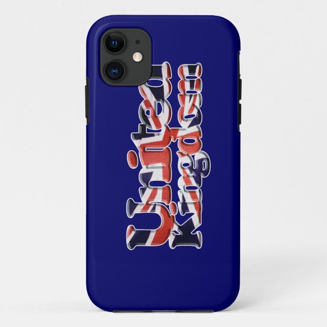 Union Jack United Kingdom Flag Patriotic Art Case-Mate iPhone Hülle (Rückseite)