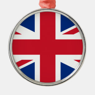 Union Jack Vereinigtes Königreich Silbernes Ornament