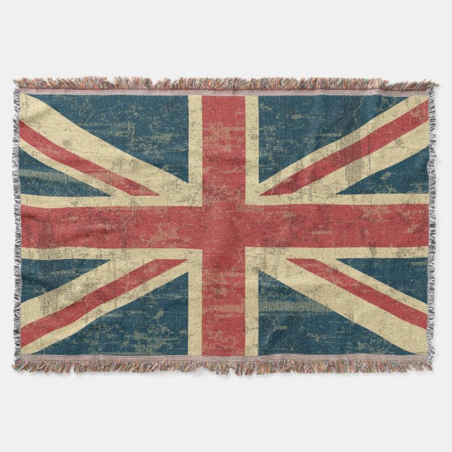 Union Jack Vintag erschüttert Decke (Vorderseite)