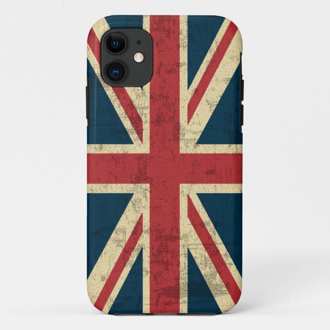 Union Jack Vintage abgenutzt Case-Mate iPhone Hülle (Rückseite)