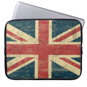 Union Jack Vintage abgenutzt Laptopschutzhülle