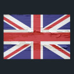 Union Jack Weathered Paint Poster<br><div class="desc">Flagge des Vereinigten Königreichs mit einem geknackten Vintagen Anstrichdruck</div>