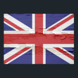 Union Jack Weathered Poster<br><div class="desc">Flagge des Vereinigten Königreichs mit einem geknackten Vintagen Anstrichdruck</div>