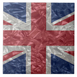 Union Jack - zerknittert Fliese