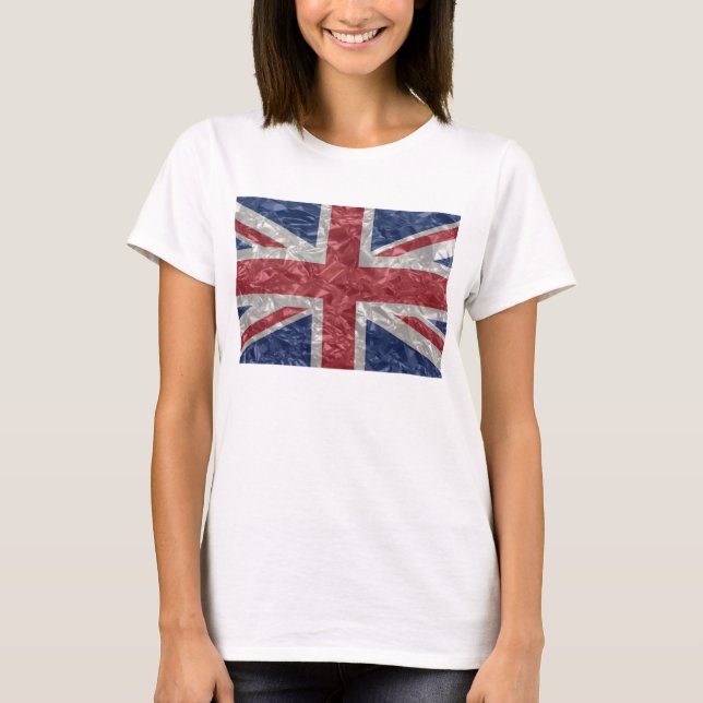 Union Jack - zerknittert T-Shirt (Vorderseite)