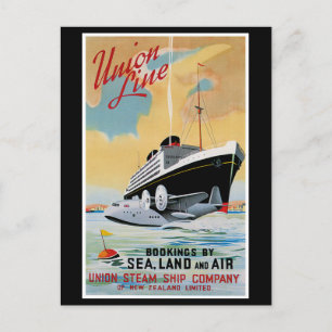 Union Line Dampfschiff Ozeandampfer Postkarte