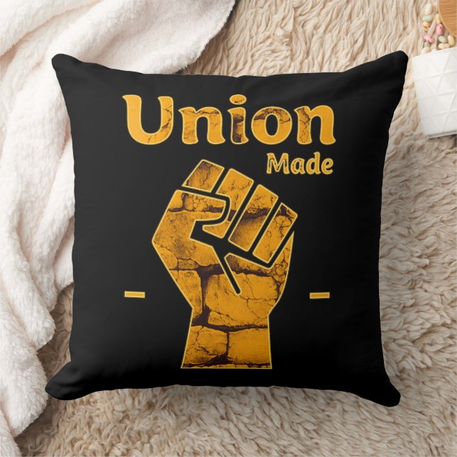 Union Made Worker Fist Labor Day Design Kissen (Decke)