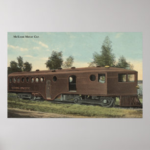 Union Pacific Railroad McKeen Motor Car Ansicht Poster
