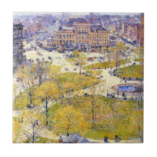 Union Square im Frühling von Frederick Childe Hass Fliese