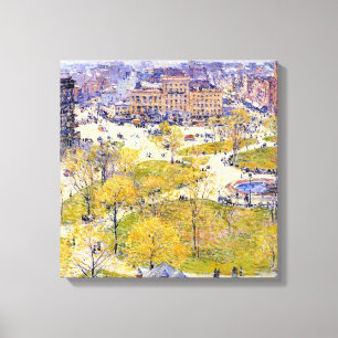 Union Square im Frühling von Frederick Childe Hass Leinwanddruck