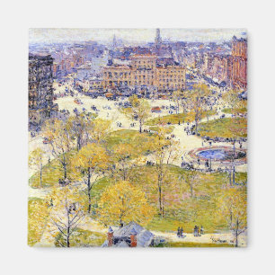 Union Square im Frühling von Frederick Childe Hass Magnet