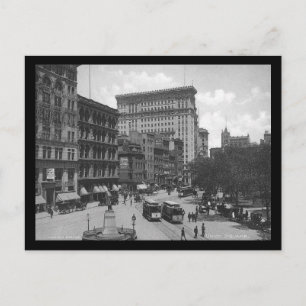 Union Square, New York City, 1906, Straßenbahn, Li Postkarte