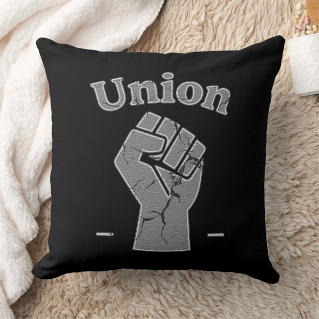 Union Strong Worker Fist Minimal Design Kissen (Decke)