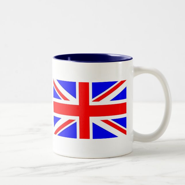 UnionJacklargezazzle Zweifarbige Tasse (Rechts)