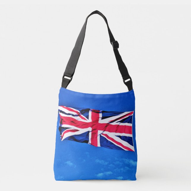 Unions Jack Cross-Body Tote Bag Tragetaschen Mit Langen Trägern (Vorderseite)