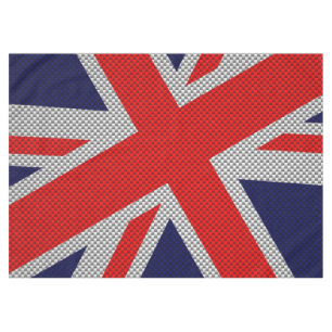 Unions Jack on Carbon Fibre Style Colors Tischdecke