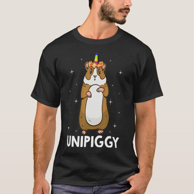 Unipiggy Graphic Guinea Pig Owner Pet Cavy Tier T-Shirt (Vorderseite)