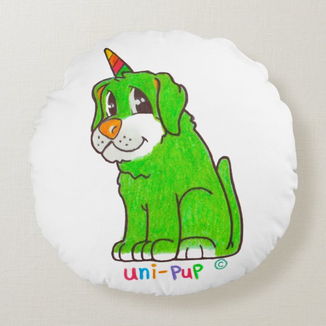 UniPup Pillow Rundes Kissen (Vorderseite)