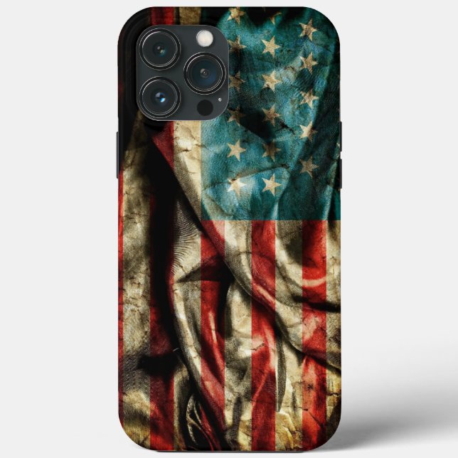 Unique American Flag iPhone 13 Pro Max Hüllen (Rückseite)