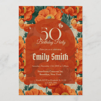 Unique Anemones Petal Girl’S Birthday Einladung