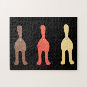 Unique Art Puzzle - 3 Cat Hintern #1
