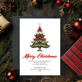 Unique Artistic Christmas Tree Greeting Template Feiertagskarte