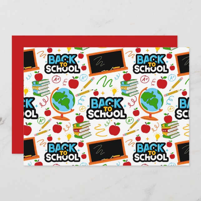 Unique Back to School Note Card Mitteilungskarte (Vorne/Hinten)