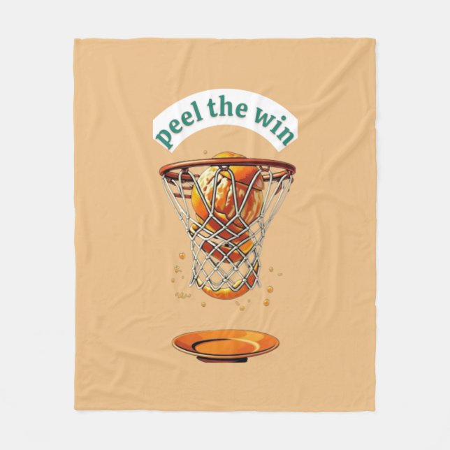 Unique basketball lover gifts peel the win fleecedecke (Vorderseite)