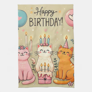 Unique beautyful Happy Birthday Design   Geschirrtuch