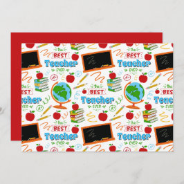 Unique Best Teacher Note Card Mitteilungskarte