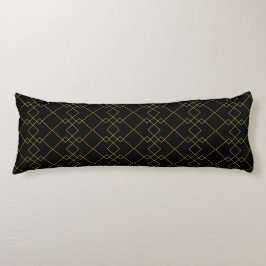 Unique Black Body Pillow Featuring Gold Box Design Seitenschläferkissen