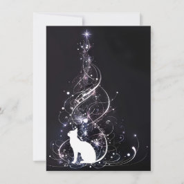 Unique Black Cat Christmas Cards Feiertagskarte