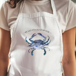 Unique Blue Crab Boil Schürze<br><div class="desc">Diese erwachsene Schürze ist mit einer Krabbe in Wasserblau ausgestattet. Verwenden Sie die Vorlagenfelder, um Ihren benutzerdefinierten Text hinzuzufügen. Um passende Objekte zu sehen, besuchen Sie www.zazzle.com/dotellable Einzigartige Kunst und Design von Victoria Grigaliunas of Do Tell A Belle.</div>