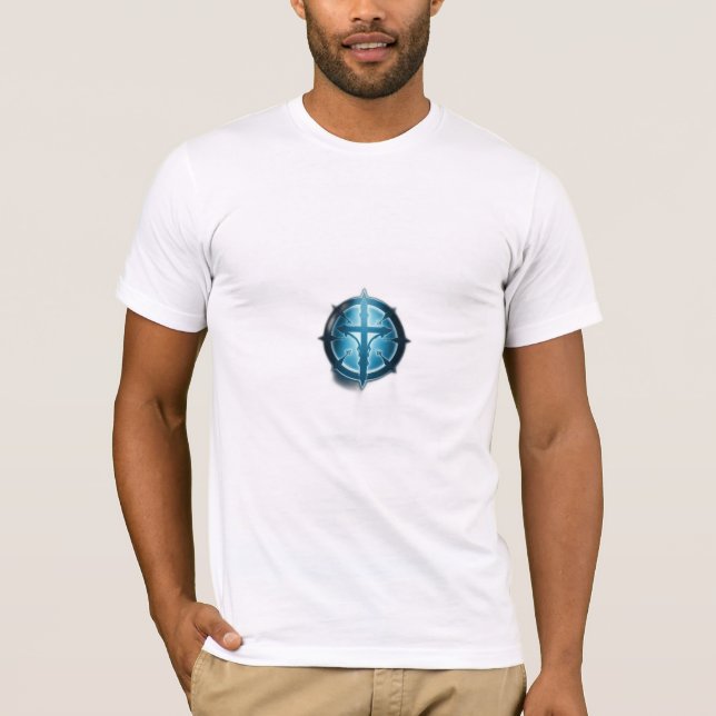 Unique Blue Cross Compass Logo T-Shirt (Vorderseite)