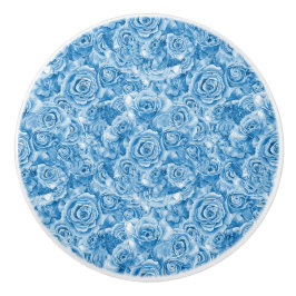 Unique Blue Rose Keramik Knob Keramikknauf
