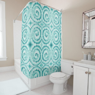 Unique Blue Swirl Muster Duschvorhang