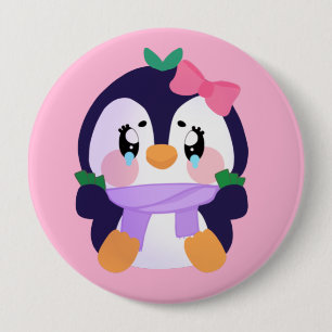Unique Broke Niedlich Pinguin Button