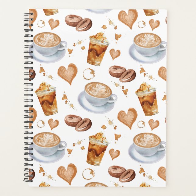Unique Cappuccino Planner Journal Planer (Vorderseite)