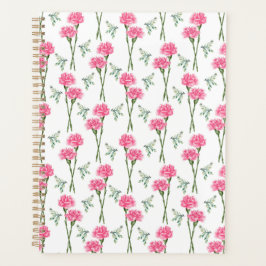 Unique Carnation Floral Planner Journal Planer