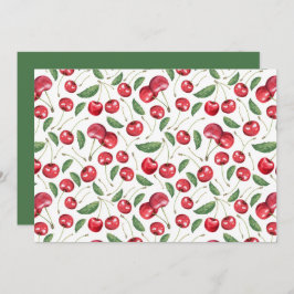 Unique Cherries Note Card Mitteilungskarte