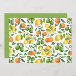 Unique Citrus Fruit Note Card Mitteilungskarte