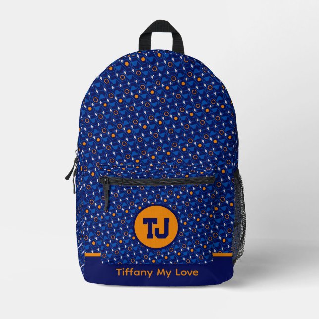 Unique Coach Name Teacher Backpack Bedruckter Rucksack (Vorderseite)